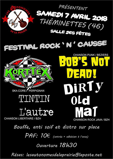 Festival Rock'n'Causse le 07 avril 2018 à Théminettes (46)