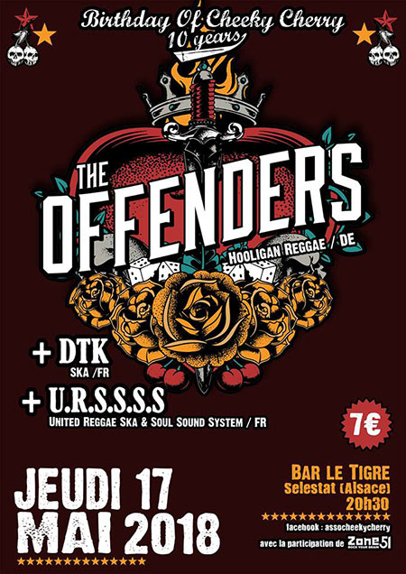 The Offenders + DTK au bar Le Tigre le 17 mai 2018 à Sélestat (67)