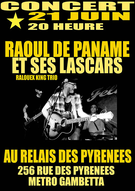 Râlouex King Trio / Fête de la musique au Relais des Pyrénées le 21 juin 2018 à Paris (75)