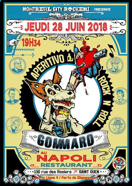 Gommard - Aperitivo Rock'n'Roll le 28 juin 2018 à Saint-Ouen (93)