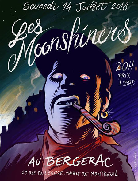 Les Moonshiners au Bergerac via Fatalitas le 14 juillet 2018 à Montreuil (93)