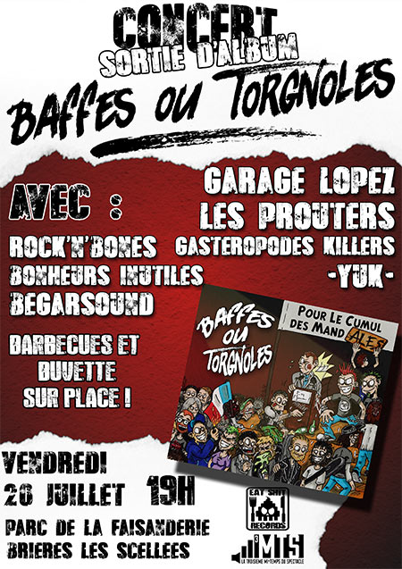 Release PARTY Baffes ou Torgnoles (Rock'n'Merguez 3MTS) le 20 juillet 2018 à Brières-les-Scellés (91)