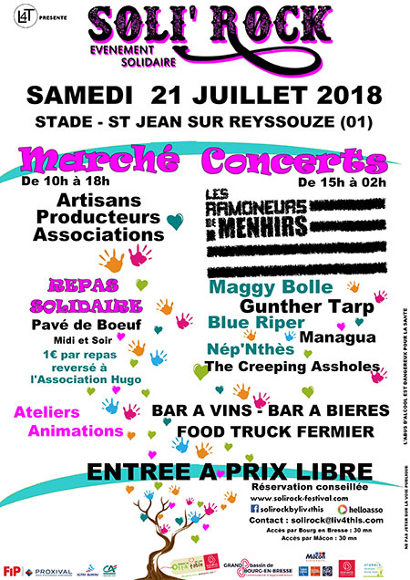 Soli'Rock le 21 juillet 2018 à Saint-Jean-sur-Reyssouze (01)