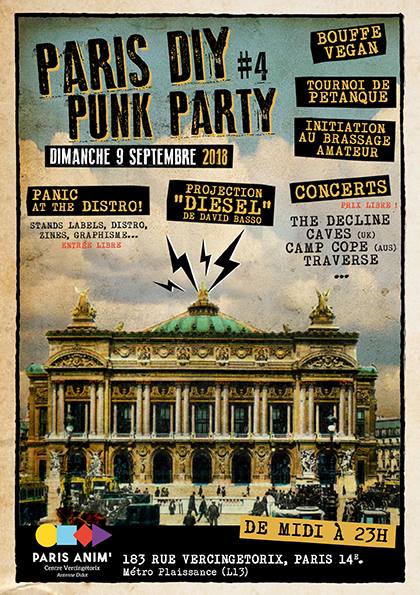 Paris DIY Punk Party #4 au Centre Vercingétorix le 09 septembre 2018 à Paris (75)