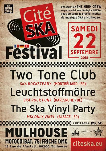 Cité'SKA Festival : Two Tone Club, Leuchtstoffmöhre le 22 septembre 2018 à Mulhouse (68)