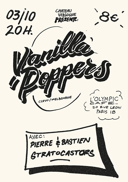 Vanilla Poppers+Pierre & Bastien+Stratocastors à l'Olympic Café le 03 octobre 2018 à Paris (75)