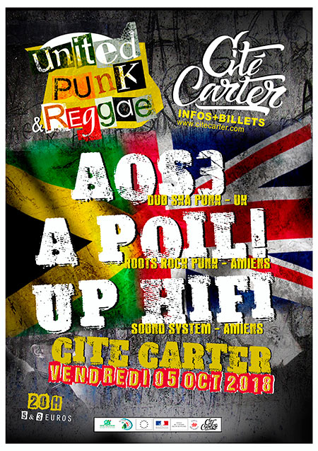 United Punk & Reggae à Cité Carter le 05 octobre 2018 à Amiens (80)