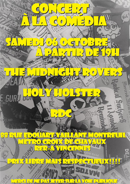 THE MIDNIGHT ROVERS // HOLY HOLSTER // RDC le 06 octobre 2018 à Montreuil (93)