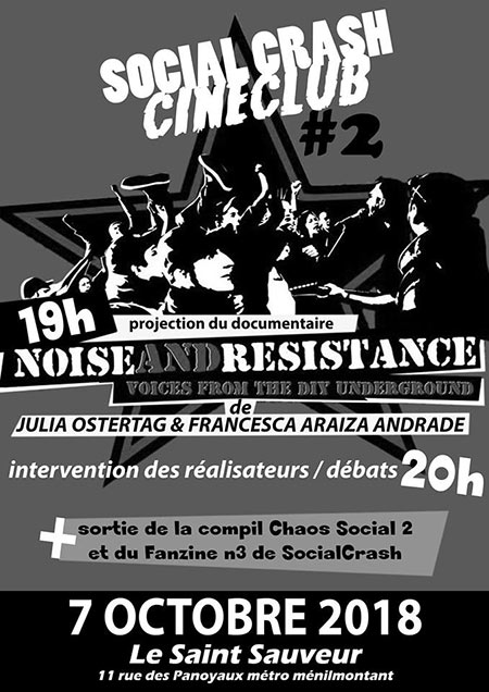CINE CLUB Social Crash Asso le 07 octobre 2018 à Paris (75)