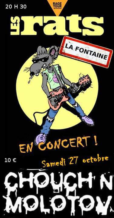 Les Rats + Chouch'n Molotov à la Fontaine le 27 octobre 2018 à Saint-Péran (35)