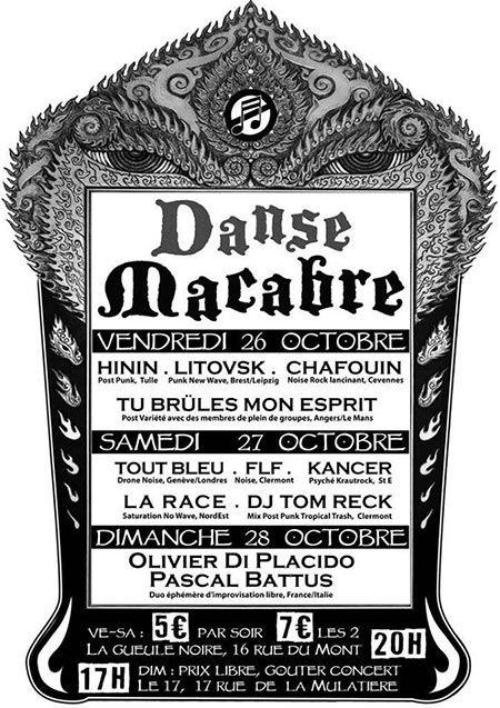 Festival Danse Macabre : Olivier Di Placido + Pascal Battus le 28 octobre 2018 à Saint-Etienne (42)