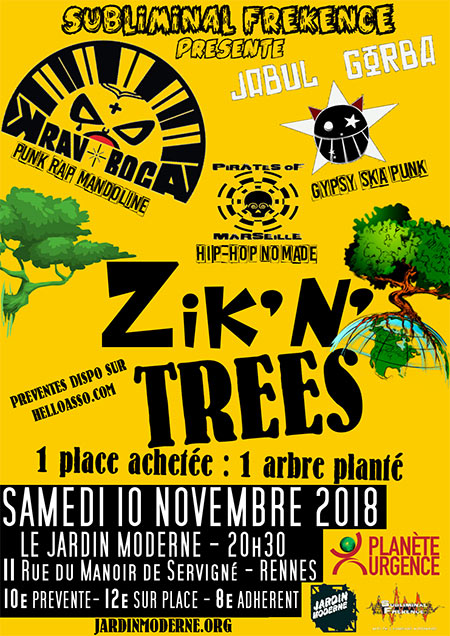 Zik'n'Trees au Jardin Moderne le 10 novembre 2018 à Rennes (35)