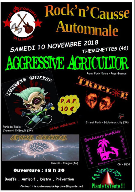 Rock'n'Causse Automnale le 10 novembre 2018 à Théminettes (46)