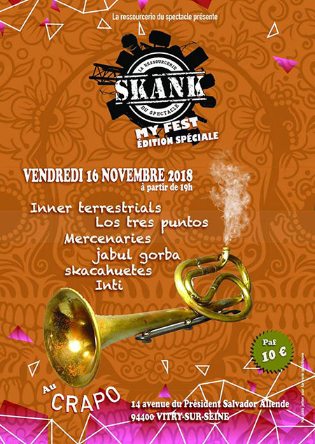 SKANK MY FEST Édition spéciale le 16 novembre 2018 à Vitry-sur-Seine (94)