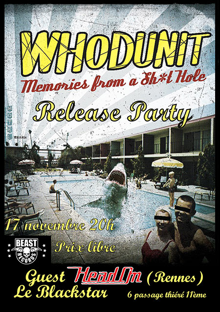 Whodunit 'Release Party' + Head On le 17 novembre 2018 à Paris (75)