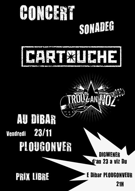 Concert de soutien Cartouche + Trouz An Noz au Dibar le 23 novembre 2018 à Plougonver (22)
