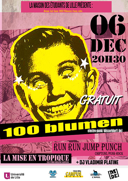 100Blumen / Run Run Jump Punch / La Mise en Tropique le 06 décembre 2018 à Villeneuve-d'Ascq (59)