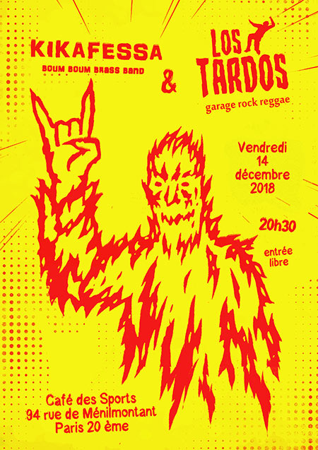 Kikafessa + Los Tardos le 14 décembre 2018 à Paris (75)