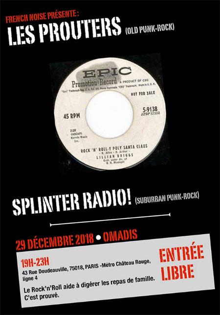 Les Prouters // Splinter Radio! le 29 décembre 2018 à Paris (75)
