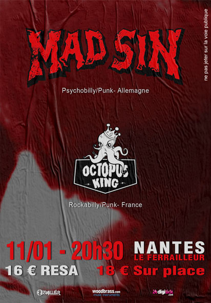 Mad Sin + Octopus King le 11 janvier 2019 à Nantes (44)