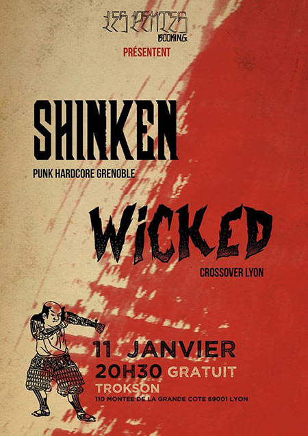 Shinken + Wicked au Trokson le 11 janvier 2019 à Lyon (69)