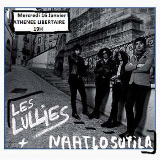LES LULLIES (Garage Punk) + NAATLO SUTILA (Hardcore / Bdx) le 16 janvier 2019 à Bordeaux (33)
