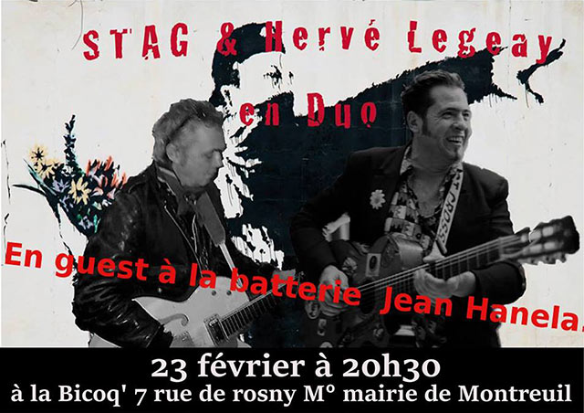 Stag et Hervé Legeay en concert à la Bicoq' le 23 février 2019 à Montreuil (93)