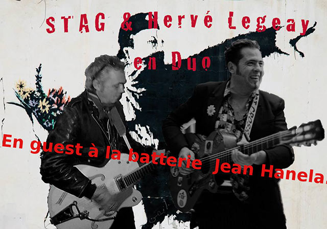 Stag et Hervé Legeay en concert au café culturel La Grotte le 23 février 2019 à Montreuil (93)