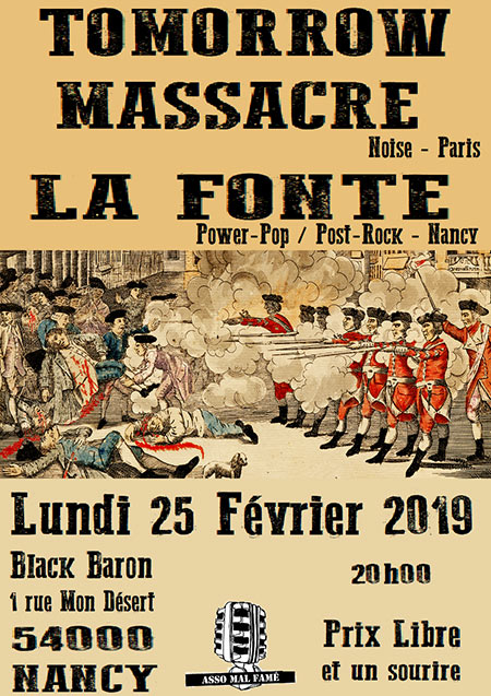 Tomorrow Massacre + La Fonte le 25 février 2019 à Nancy (54)