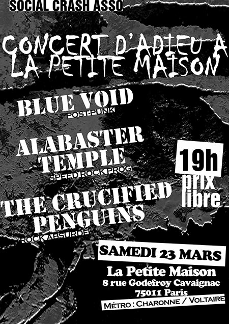 Concert d'adieu à la Petite Maison le 23 mars 2019 à Paris (75)