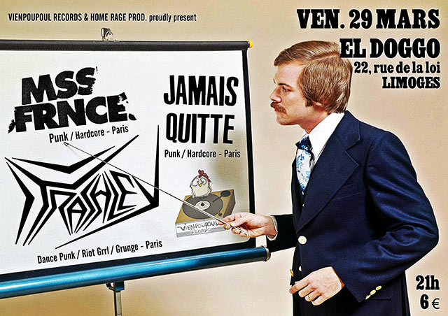 Jamais Quitte + Mss Frnce + Thrashley à l'Espace El Doggo le 29 mars 2019 à Limoges (87)