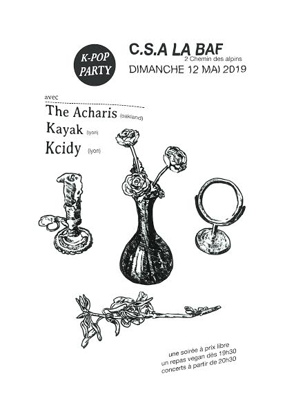 CONCERT À LA BAF : KCIDY, THE ACHARIS, KAYAK le 12 mai 2019 à Grenoble (38)