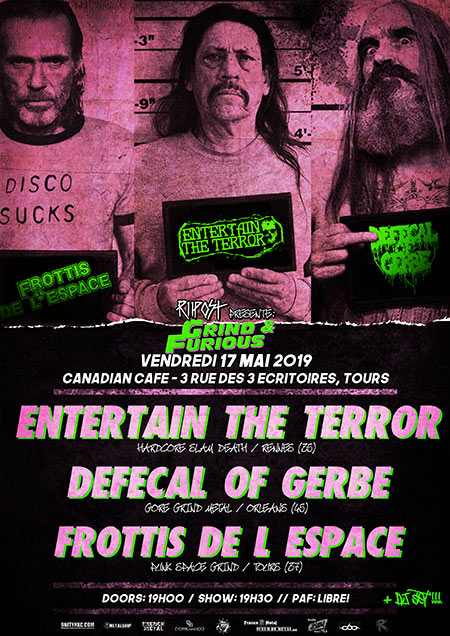 ETT + Defecal of Gerbe + Frottis de Espace // Concert Grind HxC le 17 mai 2019 à Tours (37)