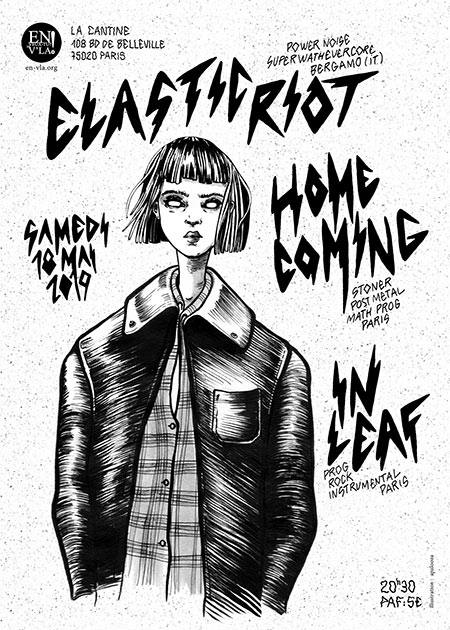 Elastic Riot + In Leaf + Homecoming à la Cantine de Belleville le 18 mai 2019 à Paris (75)