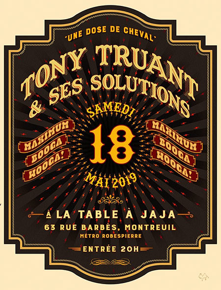 Tony Truant et ses Solutions à la Table à Jaja le 18 mai 2019 à Montreuil (93)