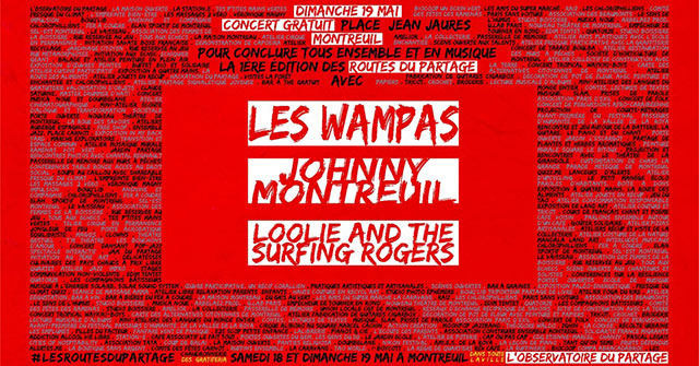 Les Wampas + Johnny Montreuil + Loolie and the Surfing Rogers le 19 mai 2019 à Montreuil (93)