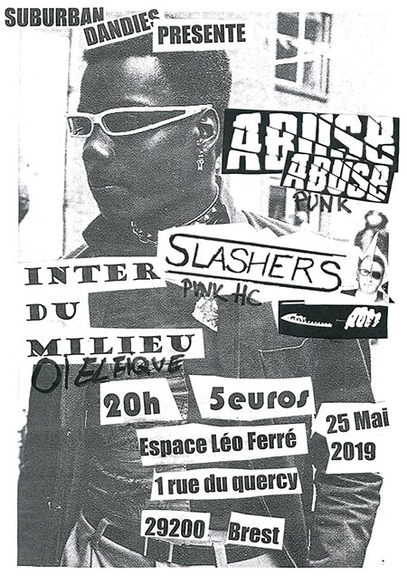Street Punk party : Abuse + Slashers à l'Espace Léo Ferré le 25 mai 2019 à Brest (29)