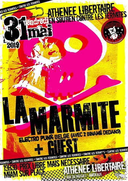 La Marmite + Les Clodos à l'Athénée Libertaire le 31 mai 2019 à Bordeaux (33)
