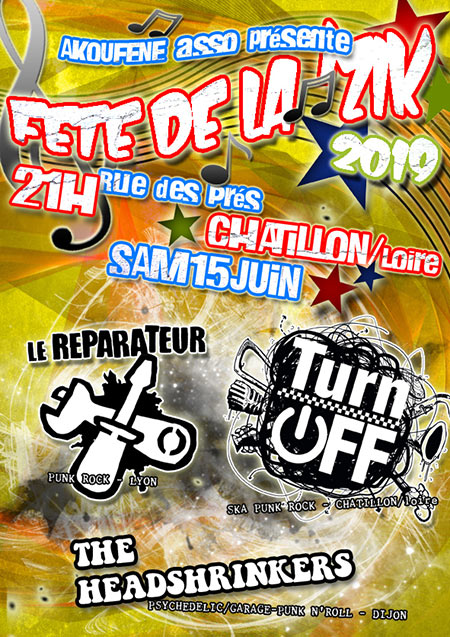 Fête de la Zik Akoufene Asso le 15 juin 2019 à Châtillon-sur-Loire (45)