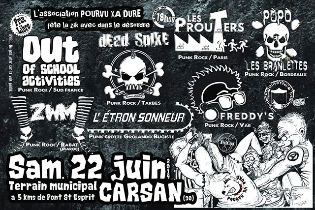 Concert Punk Rock Faites De La Zik le 22 juin 2019 à Carsan (30)