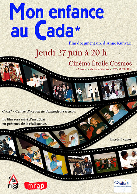 Projection 'Mon enfance au Cada' cinéma Le Cosmos le 27 juin 2019 à Chelles (77)