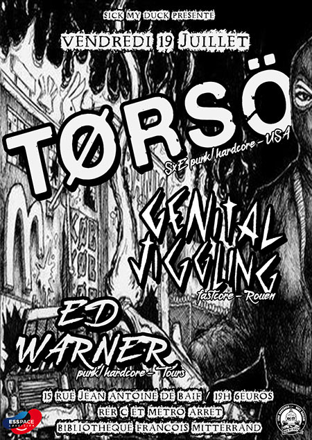 Torsö X Genital Jiggling X Ed Warner le 19 juillet 2019 à Paris (75)
