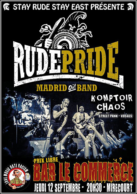 Rude Pride + Komptoir Chaos au bar Le Commerce le 12 septembre 2019 à Mirecourt (88)
