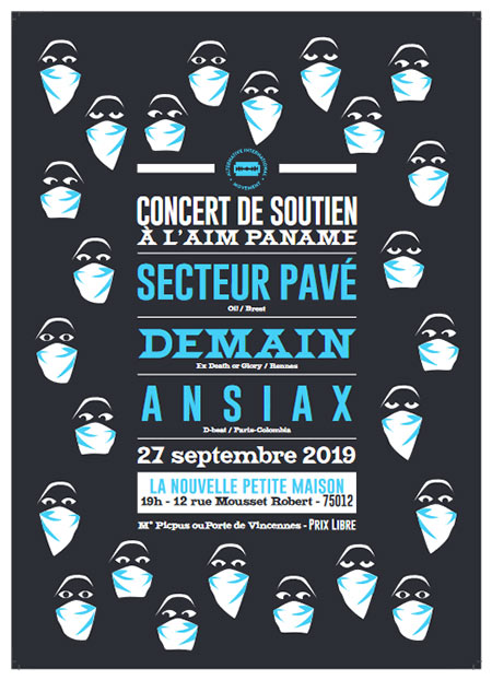 [Concert de soutien AIM] Secteur Pavé + Demain + Ansiax le 27 septembre 2019 à Paris (75)