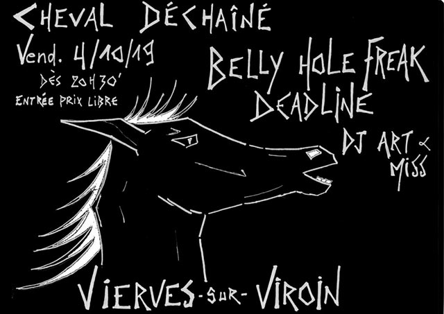 Belly Hole Freak + Deadline au Cheval Déchaîné le 04 octobre 2019 à Vierves-sur-Viroin (BE)