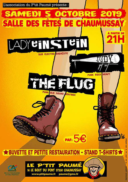 Lady Einstein + Judy Get Out + The Flug le 05 octobre 2019 à Chaumussay (37)