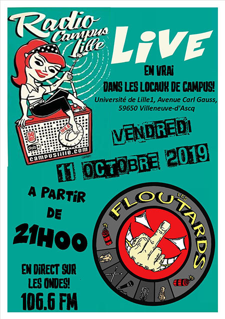 Les Floutards à Radio Campus Live 106.6 le 10 novembre 2019 à Villeneuve-d'Ascq (59)
