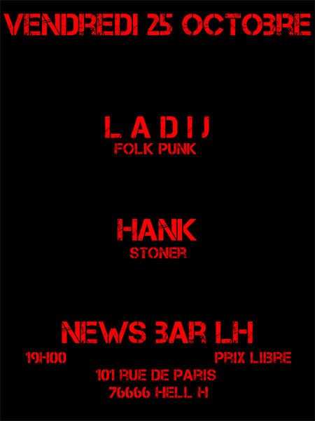 Ladij + Hank @ News Bar le 25 octobre 2019 à Le Havre (76)