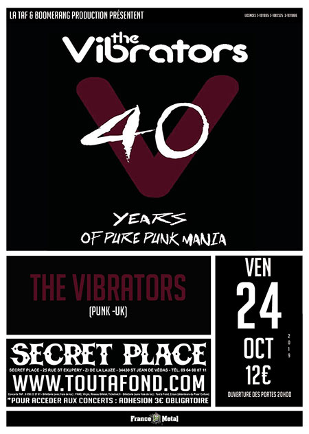 The Vibrators +Thee Gunlocks +Les Vieilles Putes @ Secret Place le 25 octobre 2019 à Saint-Jean-de-Vedas (34)
