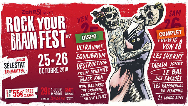 Rock Your Brain Fest #7 aux Tanzmatten le 26 octobre 2019 à Sélestat (67)